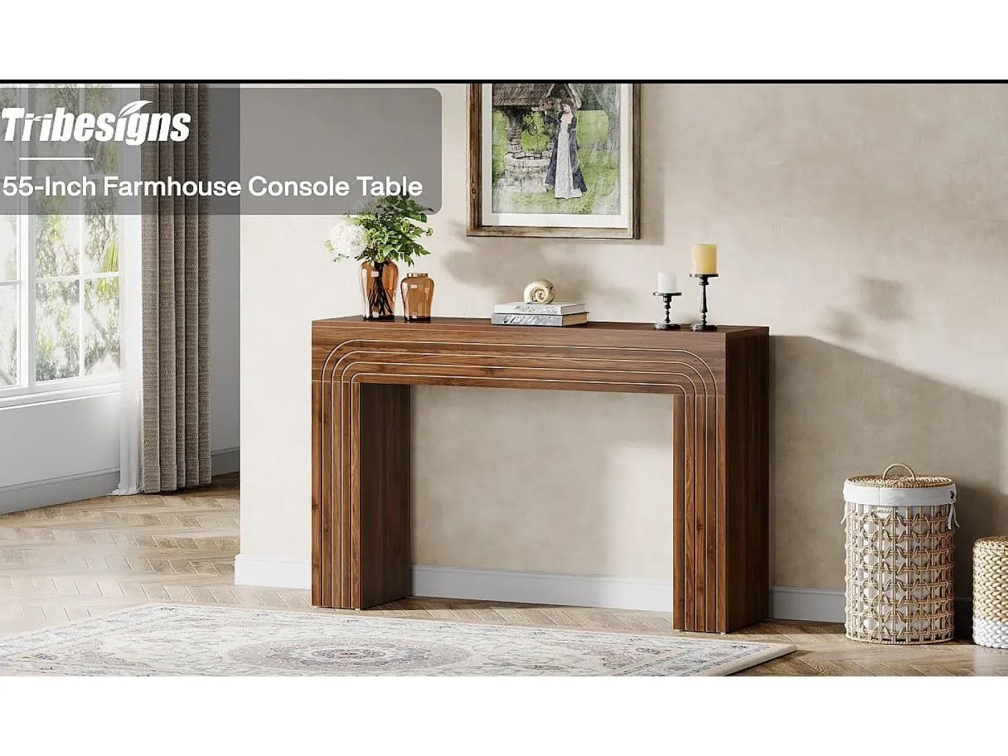 140 cm de comprimento, mesa estreita para sofá, mesa atrás do sofá, mesa de entrada moderna em madeira para a entrada, o corredor, o sala de estar