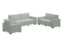 | Conjunto de Sofás | 3 pcs Cinzeto 220 x 78 x 84 cm Veludo