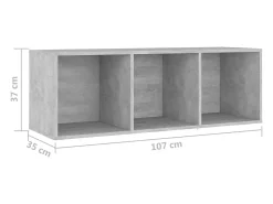 | Gabinete para TV | 3 pcs 37 x 35 x 107.5 cm