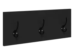 4 pcs conj. de móveis de corredor derivados de madeira preto
