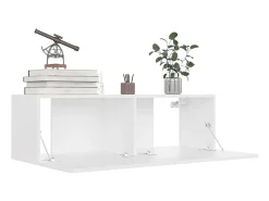 6 pcs conjunto de móveis de TV derivados de madeira branco PT244718