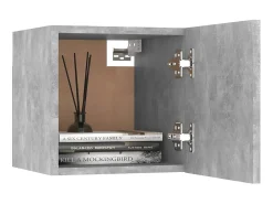 6 pcs conjunto de móveis de TV contraplacado cinzento cimento PT569045