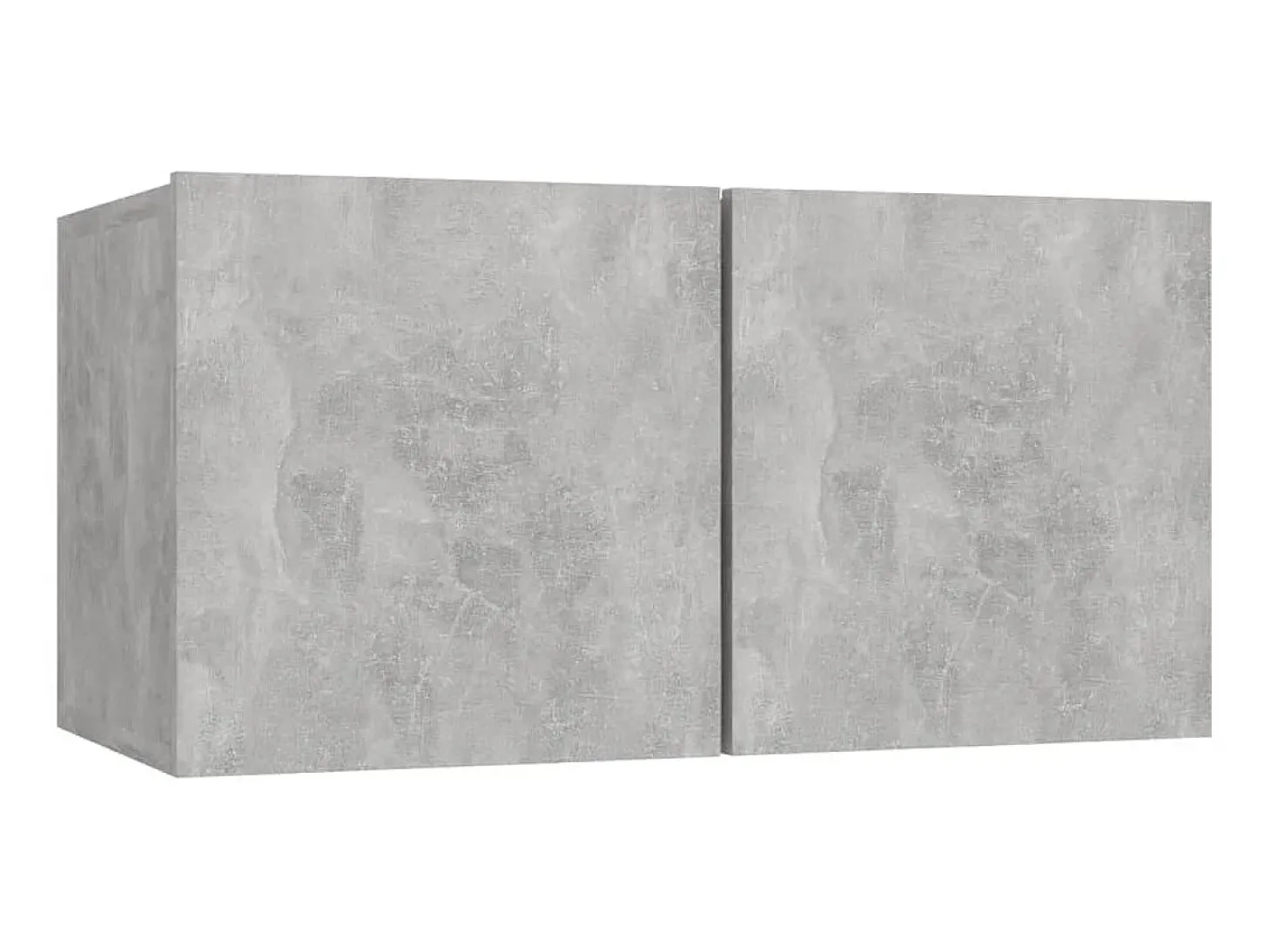 4 pcs conjunto de móveis de TV derivados madeira cinza cimento PT799057