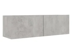 5 pcs conjunto de móveis de TV contraplacado cinzento cimento PT779961