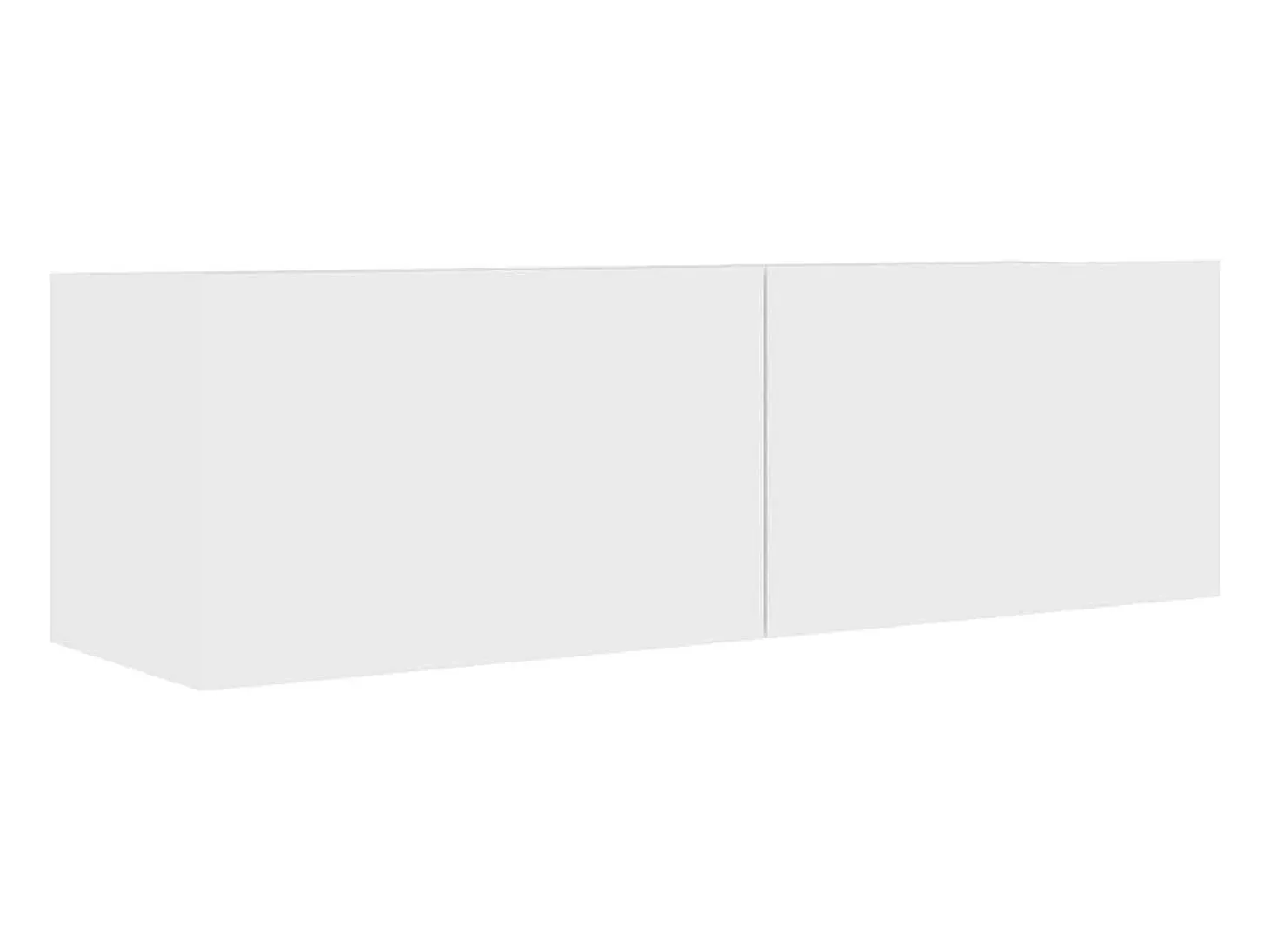 4 pcs conjunto de móveis de TV derivados de madeira branco PT879041