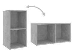6 pcs conjunto de móveis de TV derivados madeira cinza cimento PT408279