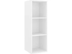 2 pcs conjunto de móveis de TV contraplacado branco PT975926