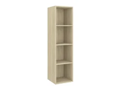 3 pcs conjunto de móveis de TV contraplacado carvalho sonoma PT400202