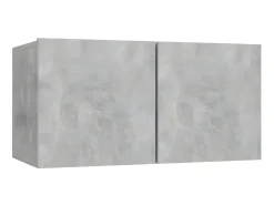 8 pcs conjunto de móveis TV derivados madeira cinzento cimento PT302026