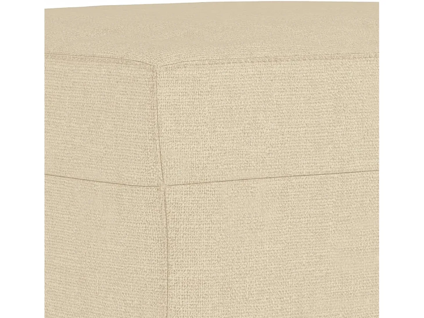 3 pcs conjunto de sofás com almofadas tecido cor creme