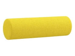 3 pcs conjunto de sofás com almofadas tecido amarelo-claro