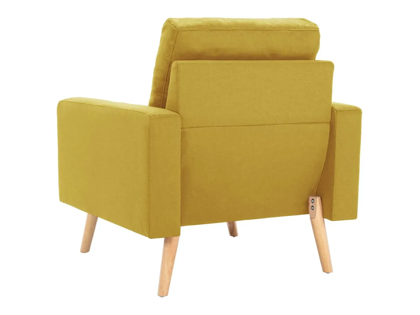 2 pcs conjunto de sofás tecido amarelo