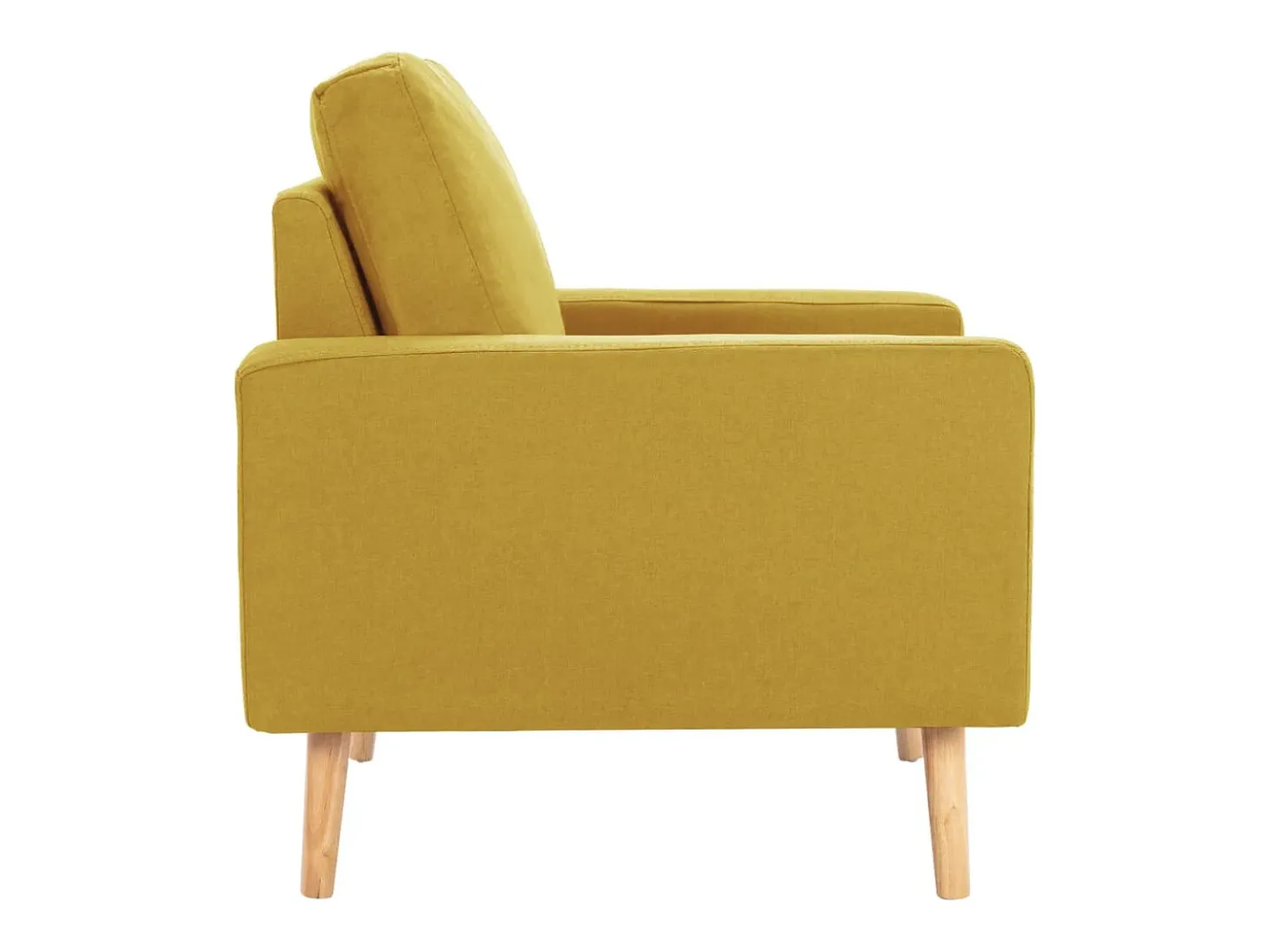 2 pcs conjunto de sofás tecido amarelo