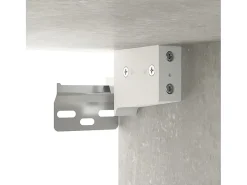 2 pcs conjunto móveis de TV derivados de madeira cinza cimento