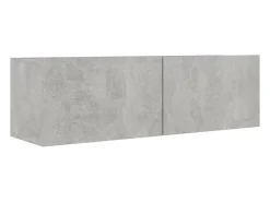 3 pcs conjunto móveis de TV derivados madeira cinzento cimento PT241684