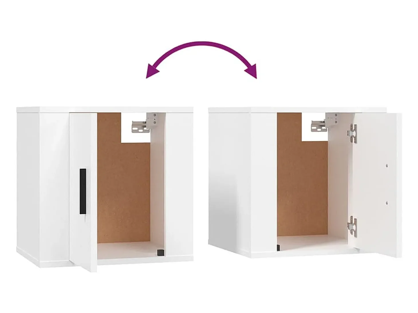 2 pcs conjunto móveis de TV derivados de madeira branco