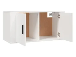2 pcs conjunto móveis de TV derivados de madeira branco PT964839