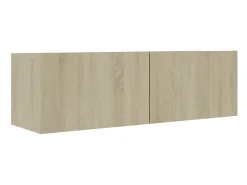 3 pcs conjunto móveis de TV derivados madeira carvalho sonoma PT711703