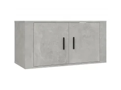 2 pcs conjunto móveis de TV derivados de madeira cinza cimento PT528225