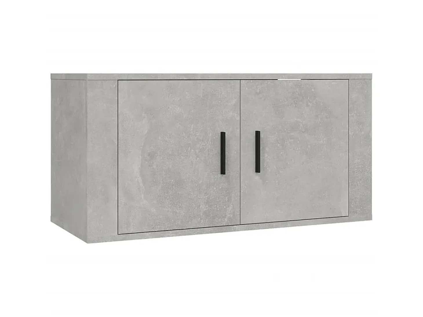 2 pcs conjunto móveis de TV derivados de madeira cinza cimento PT528225