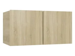 6 pcs conjunto móveis de TV derivados madeira carvalho sonoma PT707718