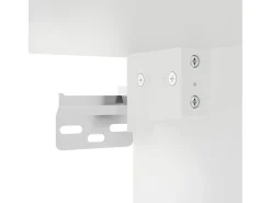 2 pcs conjunto móveis de TV derivados de madeira branco