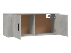 2 pcs Conjunto móveis de TV derivados de madeira cinza cimento