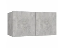 6 pcs conjunto móveis TV derivados de madeira cinzento cimento PT550869