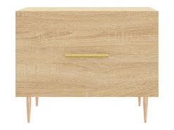 2 pcs Mesas de centro | Mesa de apoio | Mesa de café 50x50x40cm deriv. madeira carvalho sonoma