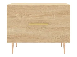 2 pcs Mesas de centro | Mesa de apoio | Mesa de café 50x50x40cm deriv. madeira carvalho sonoma
