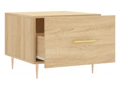2 pcs Mesas de centro | Mesa de apoio | Mesa de café 50x50x40cm deriv. madeira carvalho sonoma