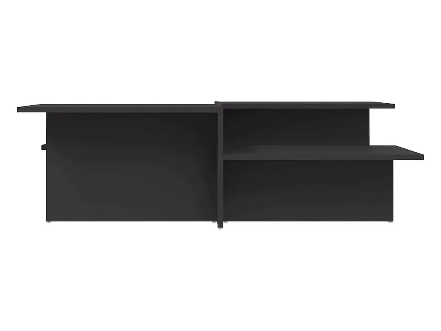 2 pcs Mesas de centro | Mesa de apoio | Mesa de café derivados de madeira cinzento