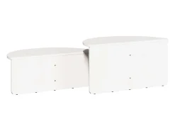 2 pcs Mesas de centro | Mesa de apoio | Mesa de café Branco 79x39.5x40 cm