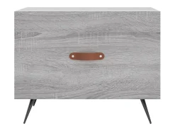 2 pcs Mesas de centro | Mesa de apoio | Mesa de café 50x50x40 cm madeira proc. sonoma cinza