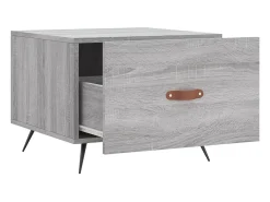 2 pcs Mesas de centro | Mesa de apoio | Mesa de café 50x50x40 cm madeira proc. sonoma cinza