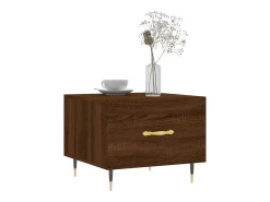 2 pcs Mesas de centro | Mesa de apoio | Mesa de café 50x50x40 cm madeira proc. carvalho castanho