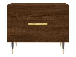 2 pcs Mesas de centro | Mesa de apoio | Mesa de café 50x50x40 cm madeira proc. carvalho castanho