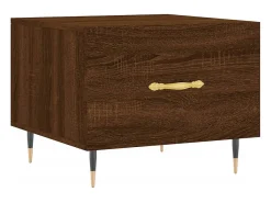 2 pcs Mesas de centro | Mesa de apoio | Mesa de café 50x50x40 cm madeira proc. carvalho castanho