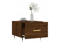 2 pcs Mesas de centro | Mesa de apoio | Mesa de café 50x50x40 cm madeira proc. carvalho castanho