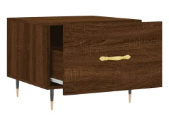 2 pcs Mesas de centro | Mesa de apoio | Mesa de café 50x50x40 cm madeira proc. carvalho castanho
