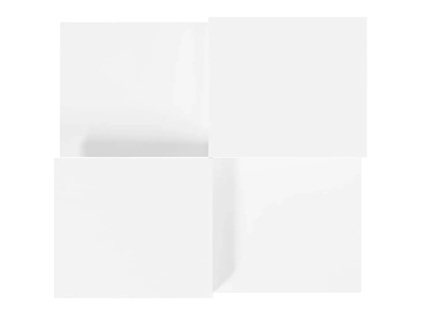 2 pcs Mesas de centro | Mesa de apoio | Mesa de café derivados de madeira branco