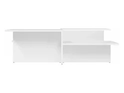 2 pcs Mesas de centro | Mesa de apoio | Mesa de café derivados de madeira branco