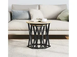 2 pcs Mesas de centro | Mesa de apoio | Mesa de café Carvalho sonoma 50x50x50 cm