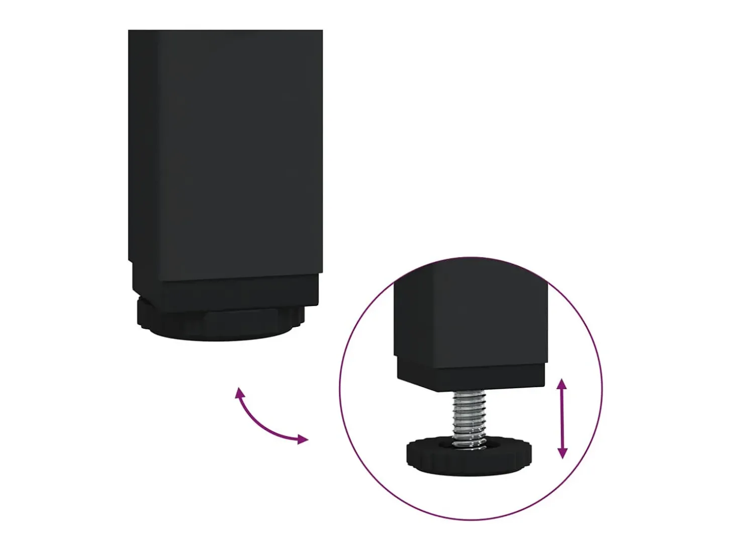 2 pcs Mesas de centro | Mesa de apoio | Mesa de café c/ topo em vidro preto 50x50x40 cm aço
