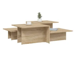 2 pcs Mesas de centro | Mesa de apoio | Mesa de café derivados de madeira carvalho sonoma
