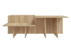 2 pcs Mesas de centro | Mesa de apoio | Mesa de café derivados de madeira carvalho sonoma