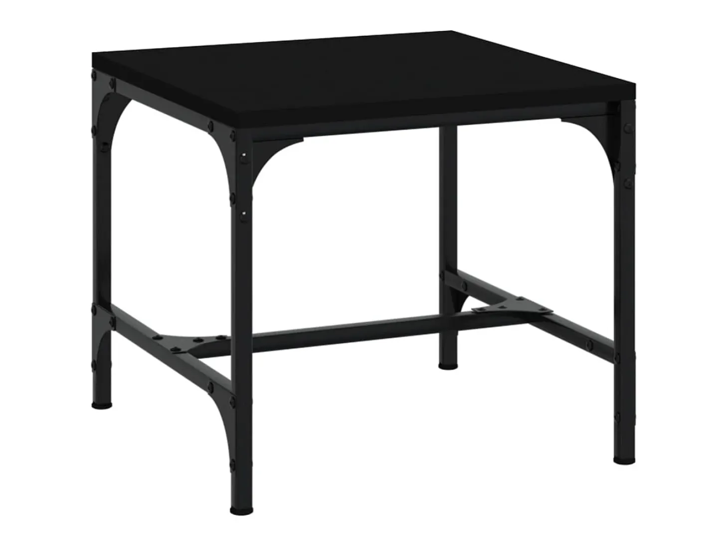 2 pcs Mesas de centro | Mesa de apoio | Mesa de café 40x40x35 cm derivados de madeira preto