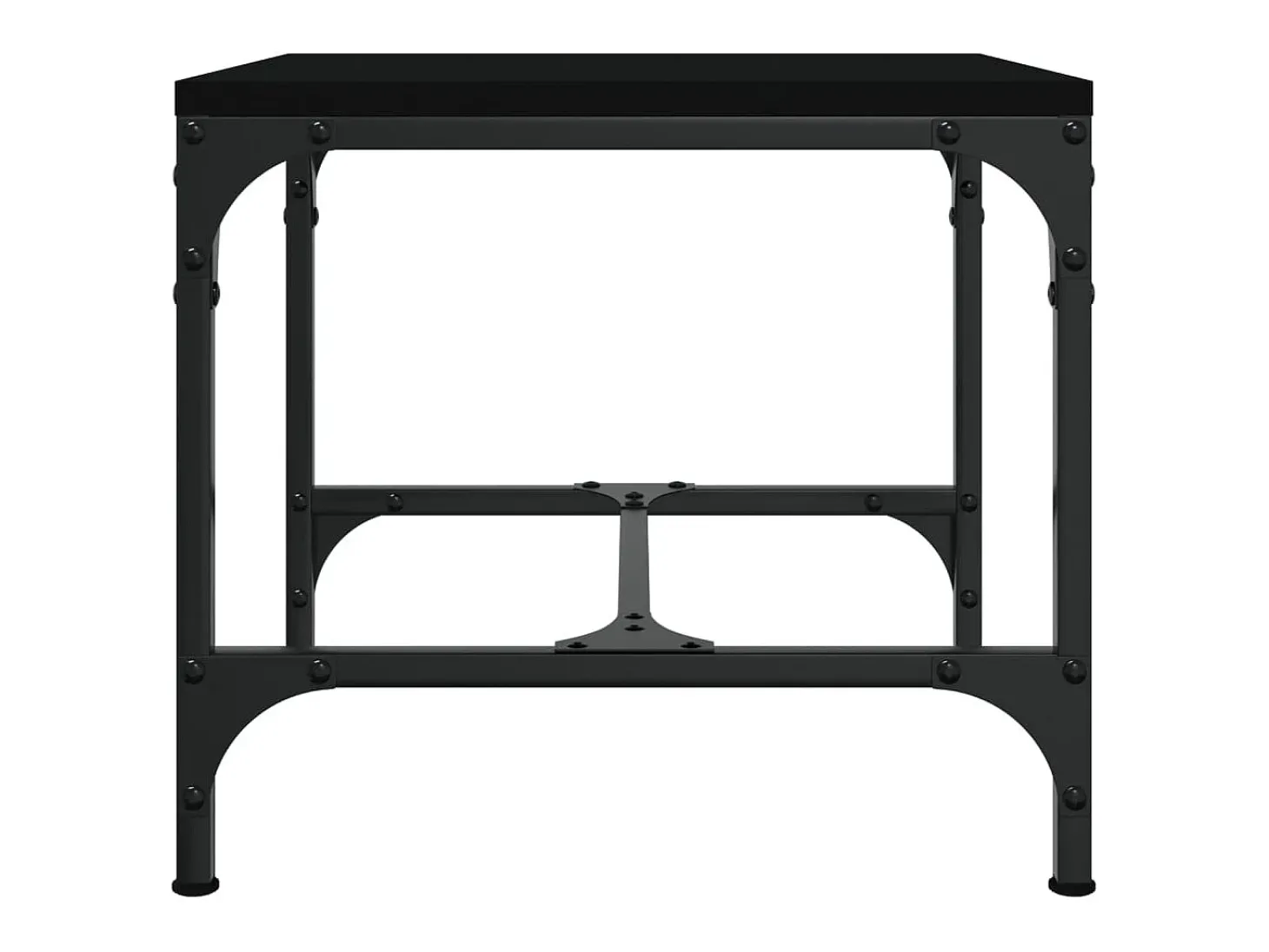 2 pcs Mesas de centro | Mesa de apoio | Mesa de café 40x40x35 cm derivados de madeira preto