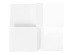 2 pcs Mesas de centro | Mesa de apoio | Mesa de café derivados de madeira branco brilhante