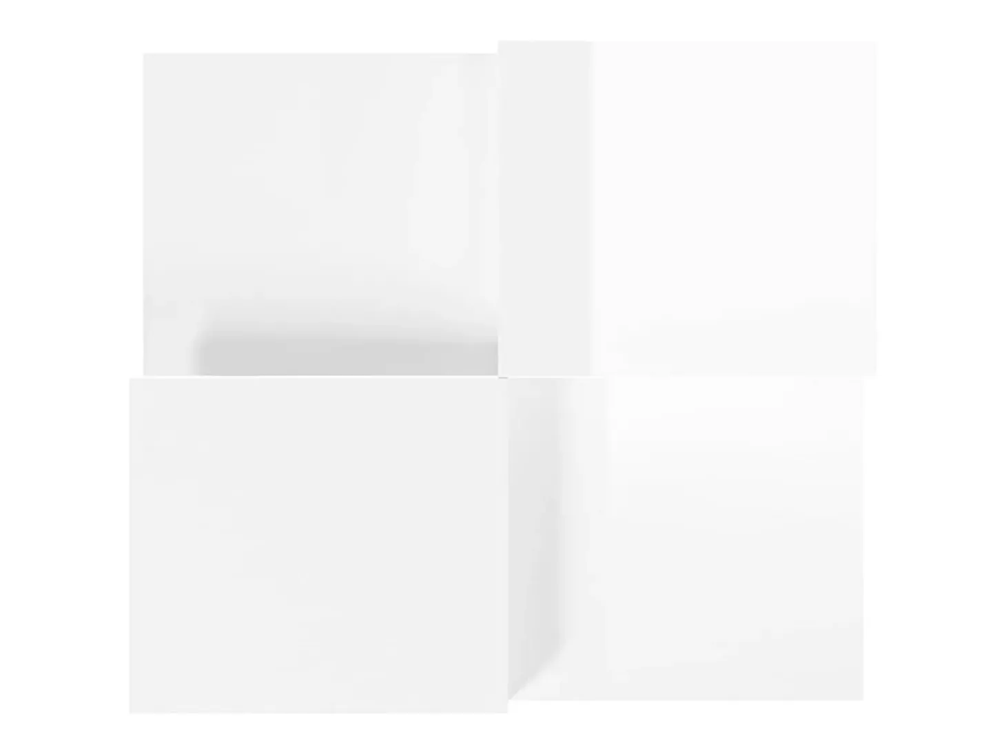 2 pcs Mesas de centro | Mesa de apoio | Mesa de café derivados de madeira branco brilhante